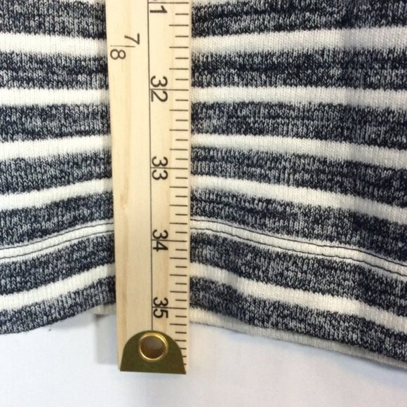 Banana Republic White & Navy Blue Stripped Dress Size 00P Short Flutter Sleeves - Picture 7 of 7